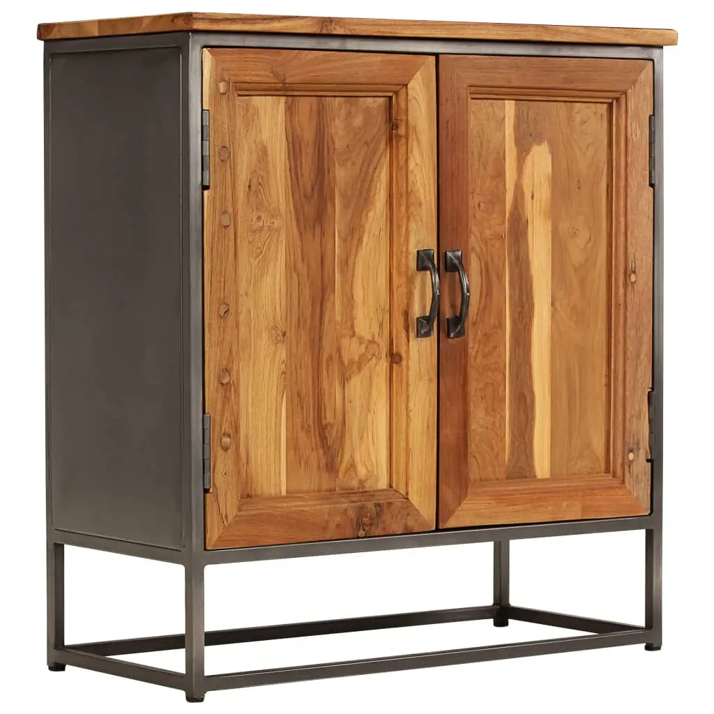 25.6x11.8x27.6 Inches Recycled Teak and Steel Sideboard Living Room