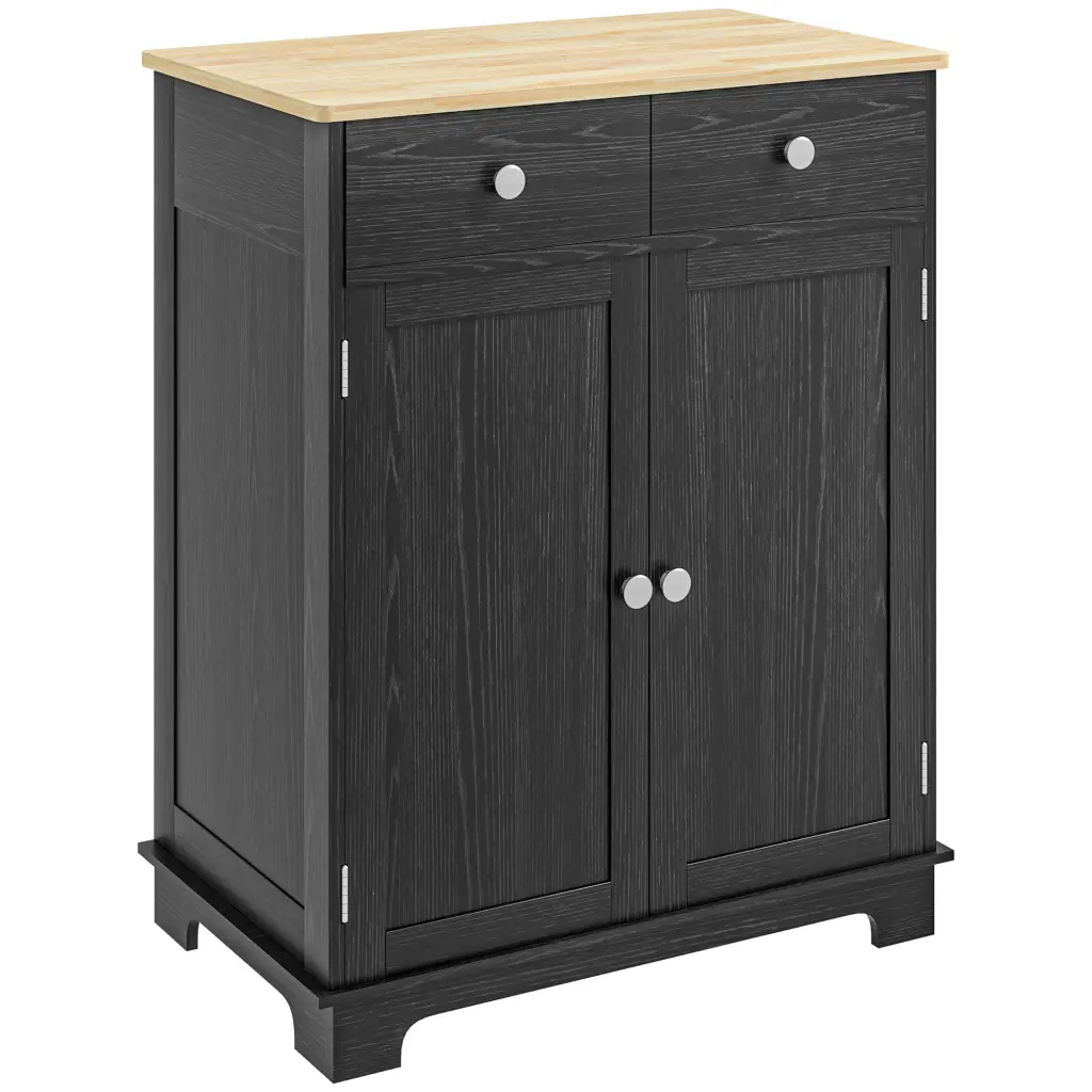 Homcom Sideboard Solid Timber Countertop Modern Kitchen Storage Cabinet aosom business