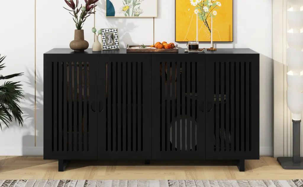 Modern Style Sideboard High Quality Storage Space Hollow Door Design Buffet Cabinet rnb