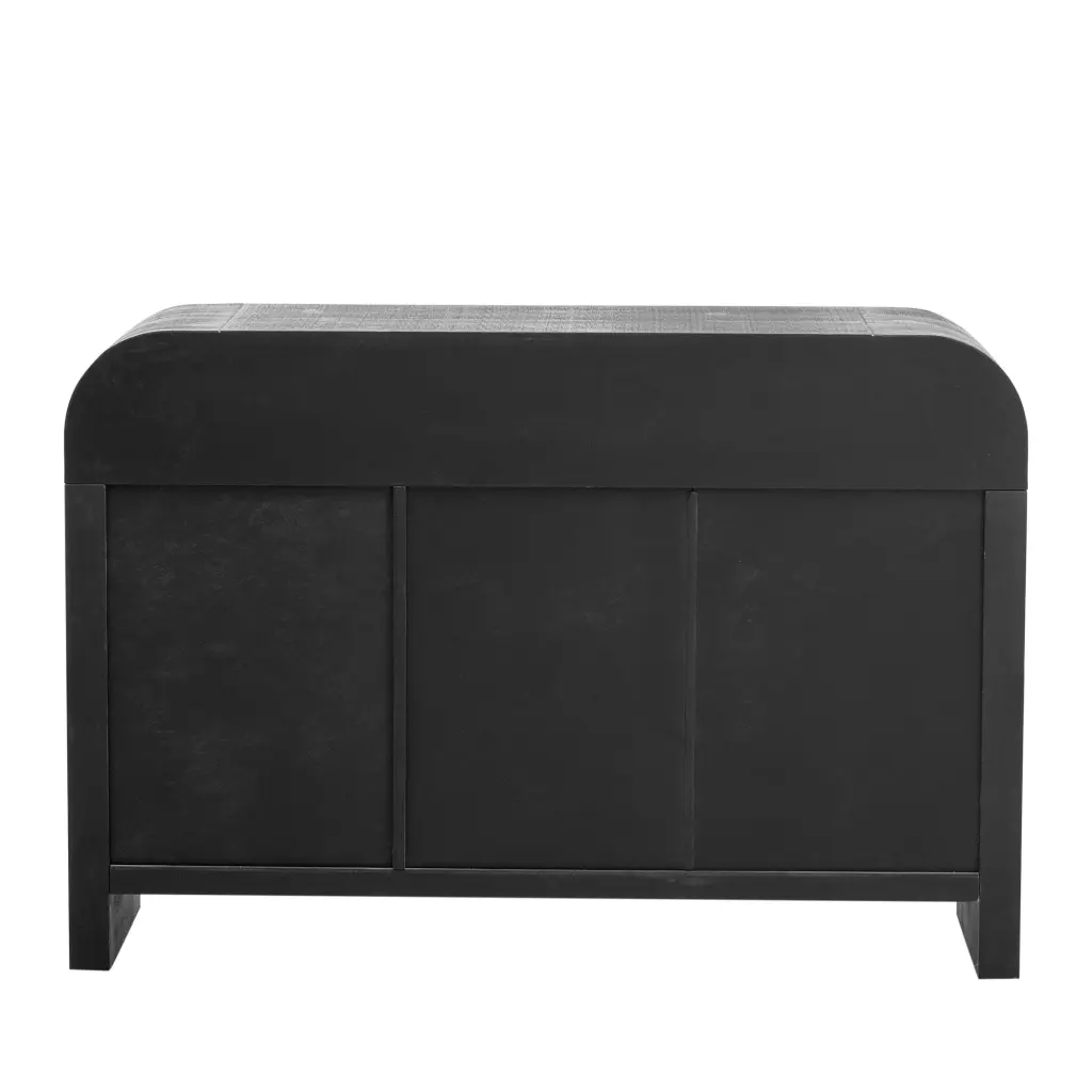 Retro Minimalist Curved Sideboard Precious Metal Handles Customizable rnb