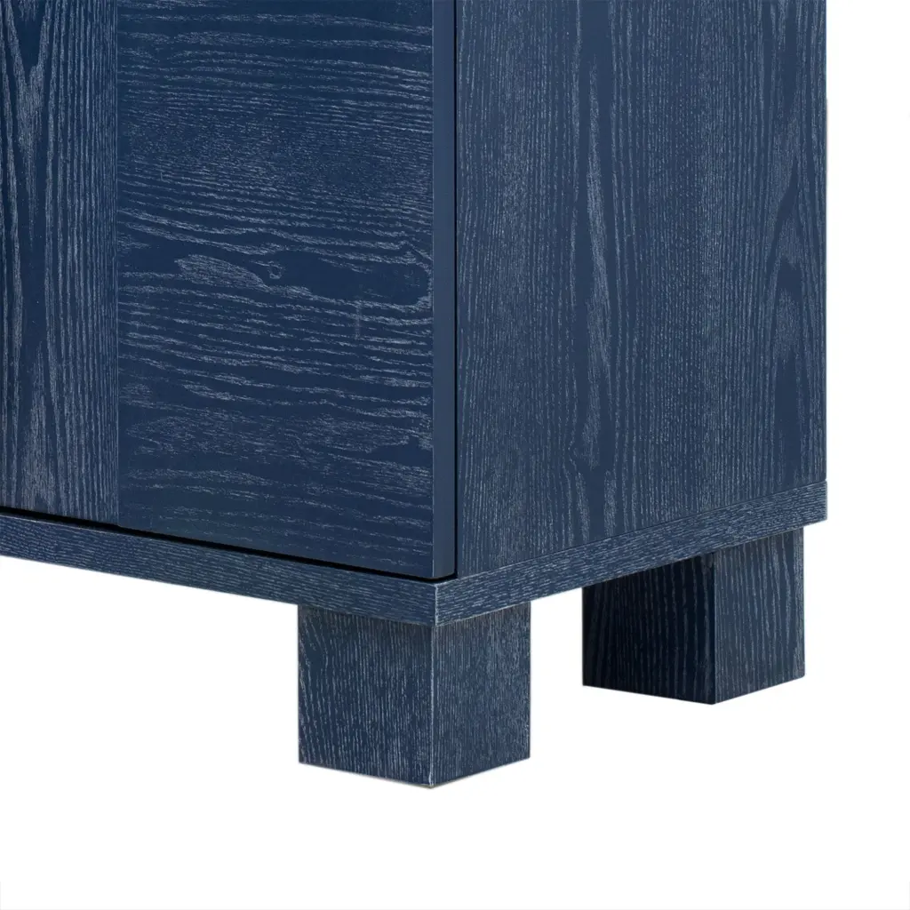 Wood Traditional Style Sideboard Customizable Shelves And Gold Handles rnb
