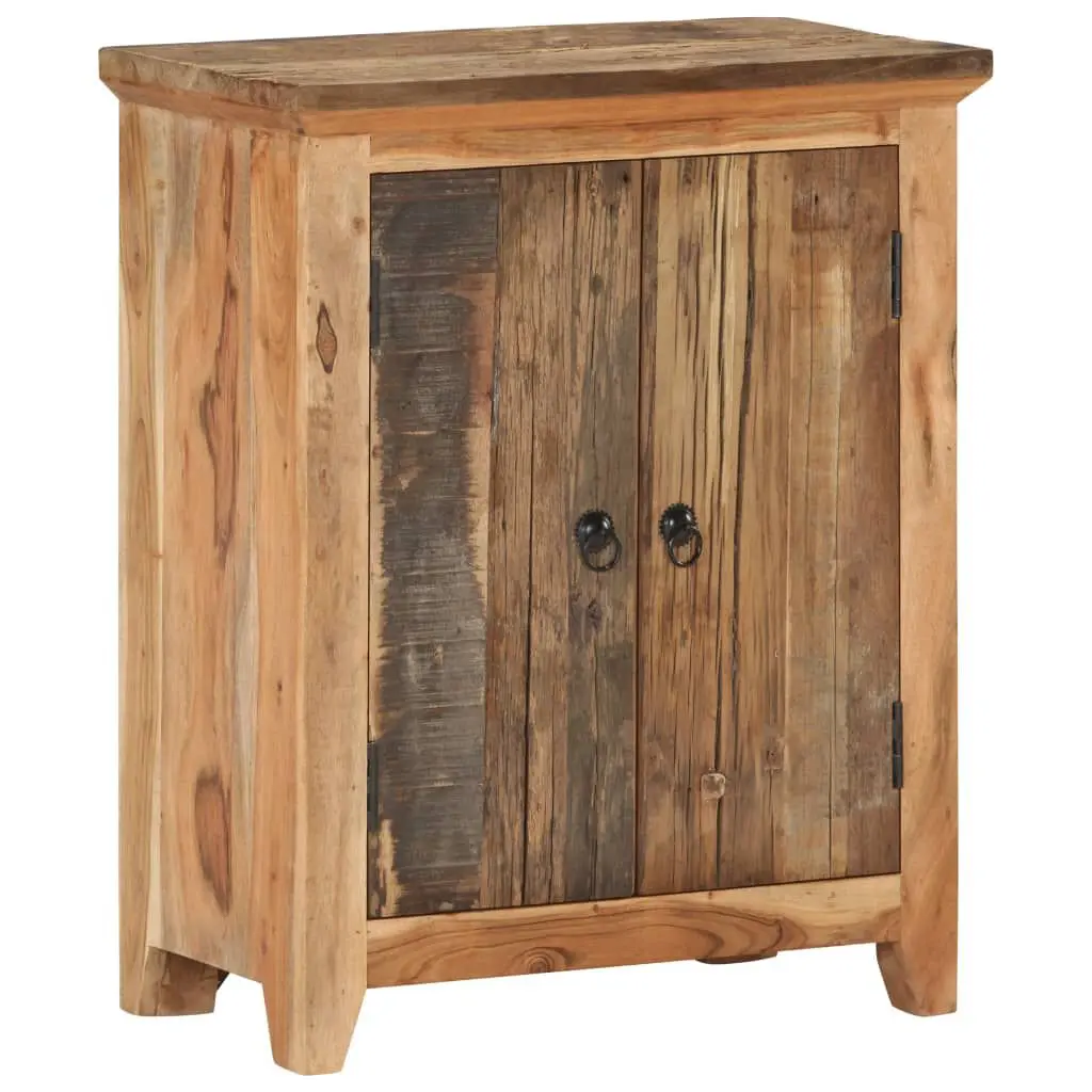 Sideboard 23.6x13x29.5 Inches Solid Acacia and Reclaimed Wood Storage Cabinet