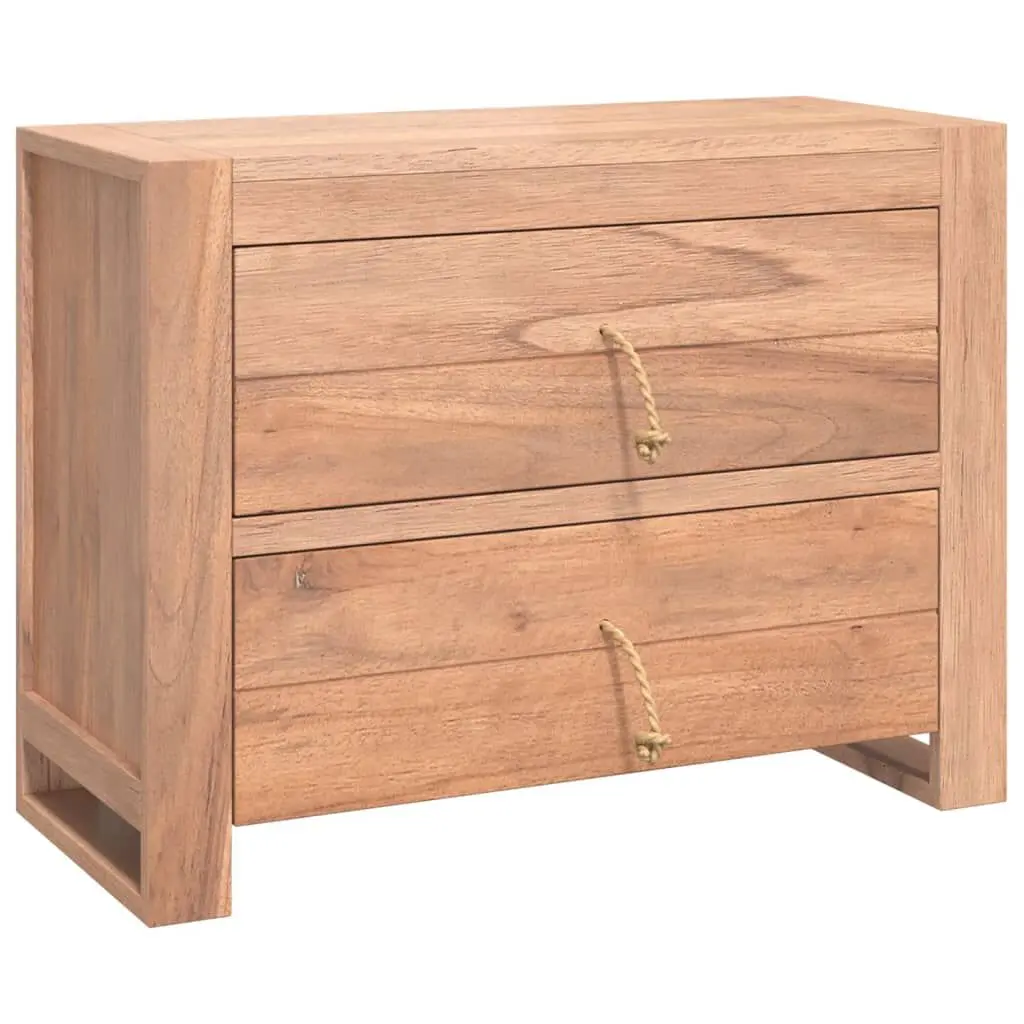 Sideboard 31.5x13.8x23.6 Inches Solid Teak Wood Storage Cabinet
