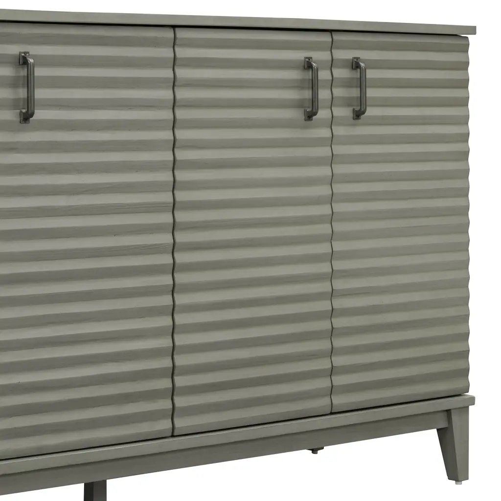 Sideboard 4 Doors Large Storage Buffet Customizable Shelves trexm
