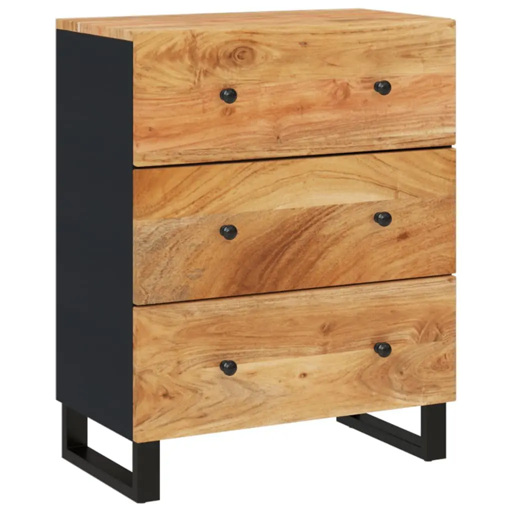 23.6 Inch Solid Wood Acacia Sideboard Modern Living Room Storage Cabinet