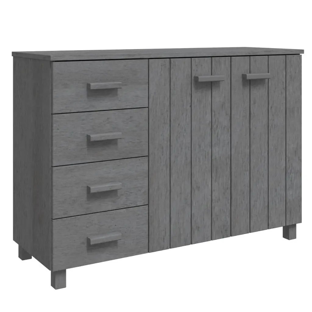 HAMAR Dark Gray Solid Pine Wood Sideboard 44.5x15.7x31.5 Inches
