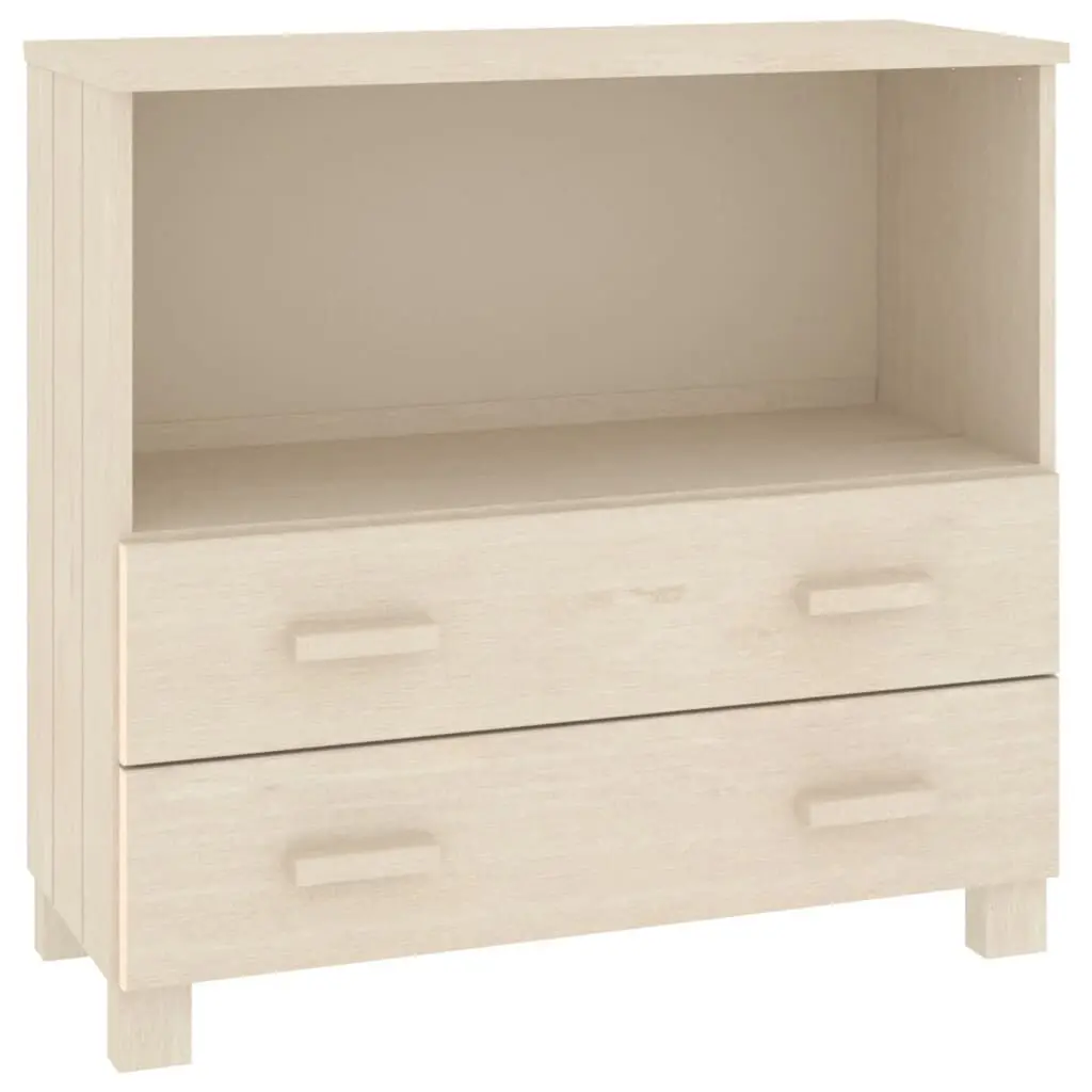 HAMAR Honey Brown Solid Wood Pine Sideboard 33.5x13.8x31.5 Inches Storage Cabinet