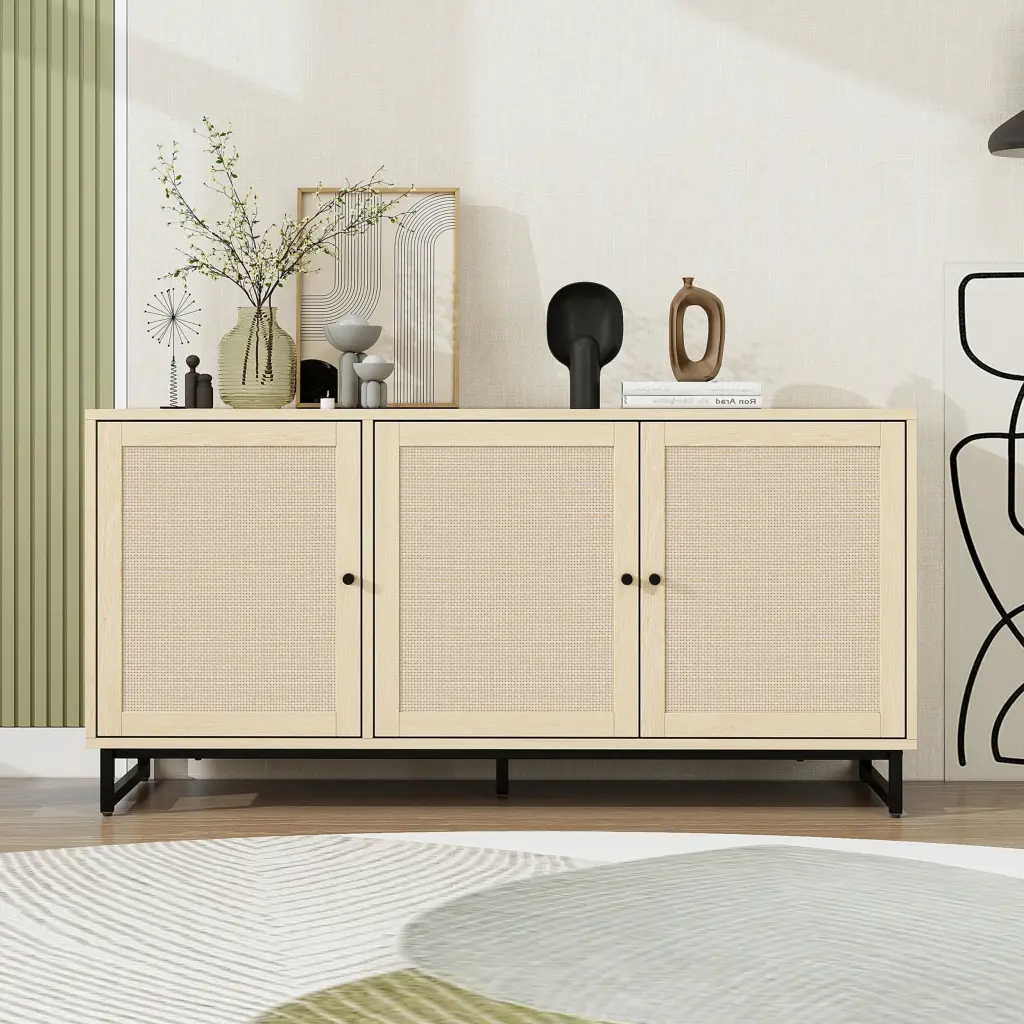 3 Door Sideboard Accent Cabinet Storage Cabinet Living Room rnb