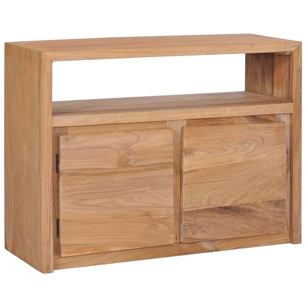Sideboard 31.5x11.8x23.6 Inches Solid Wood Teak Modern Storage Unit