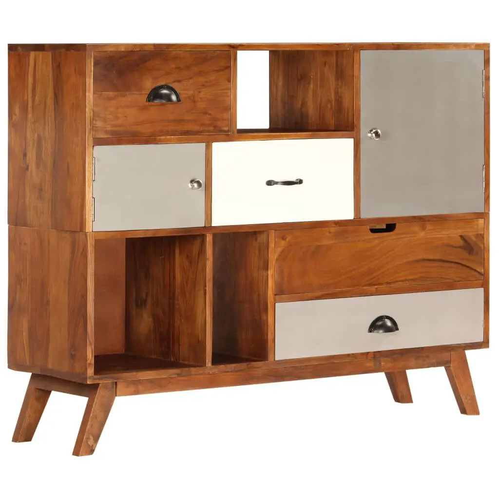 Sideboard 45.3x13.8x33.9 Inches Solid Acacia Wood Storage Cabinet