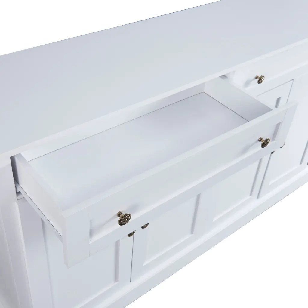 Kitchen Sideboard Storage Buffet Cabinet 2 Drawers And 4 Doors Adjustable Shelves trexm