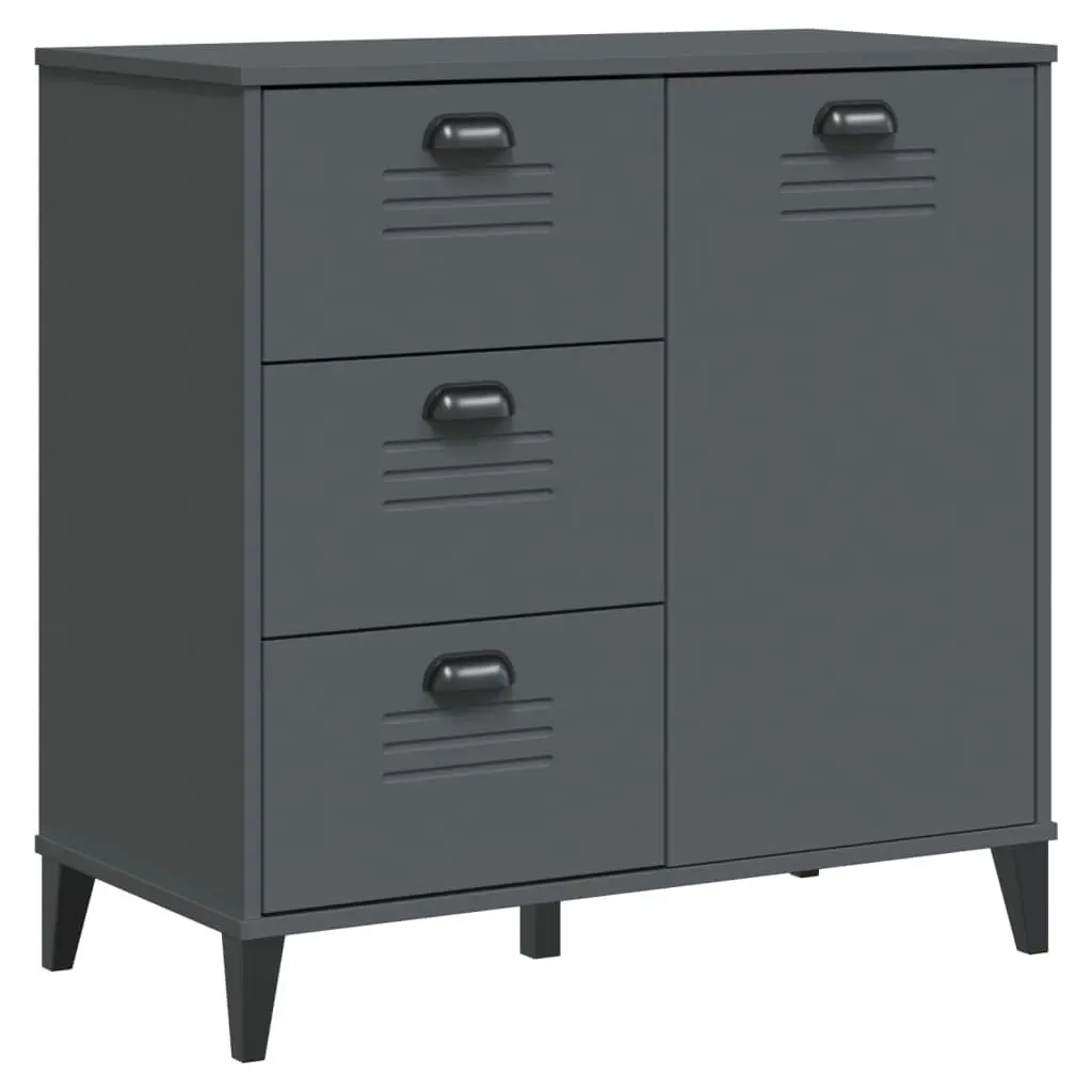 VIKEN Anthracite Gray Sideboard 31.5x15.7x31.5 Inches Engineered Wood Storage