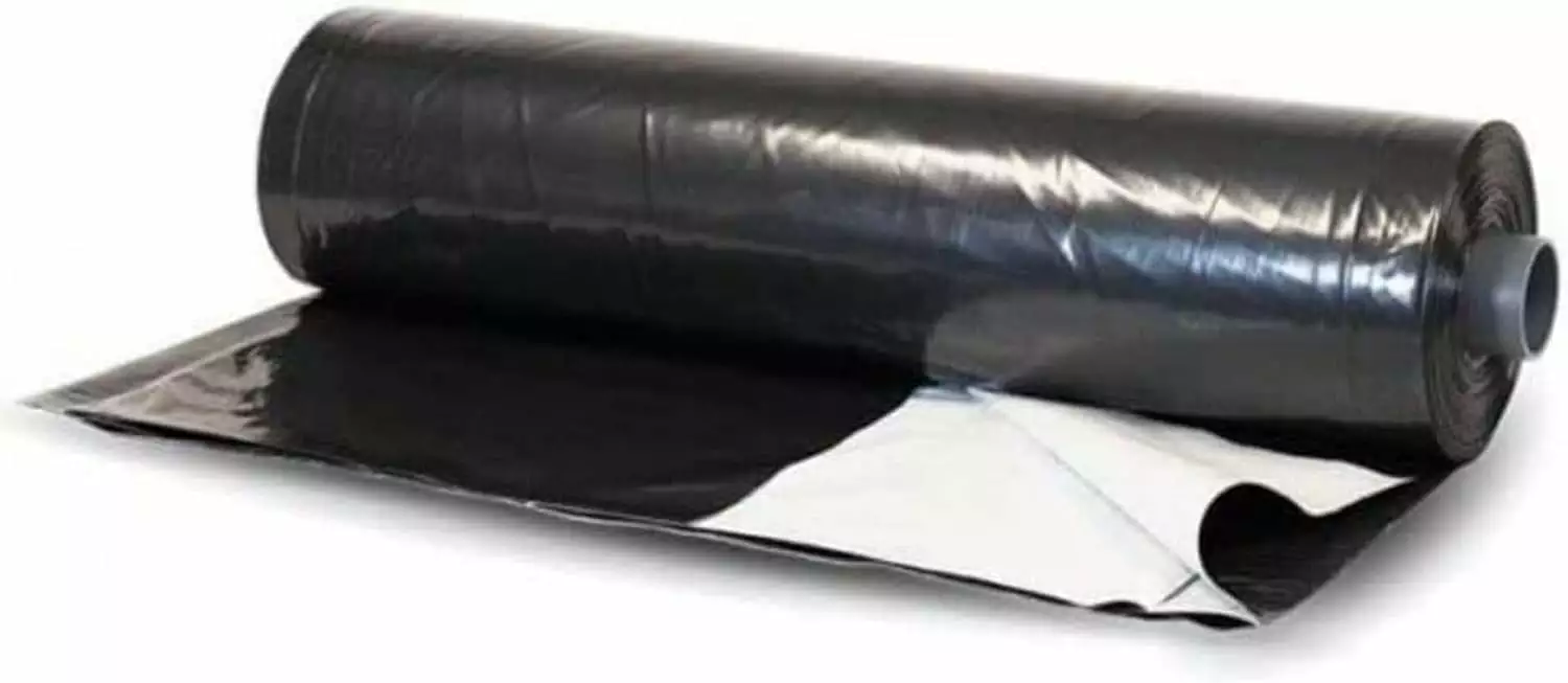 24x10 Silage Tarp 8 Mil Black White Heavy Duty Polyethylene Farming Agriculture Ground Cover 24