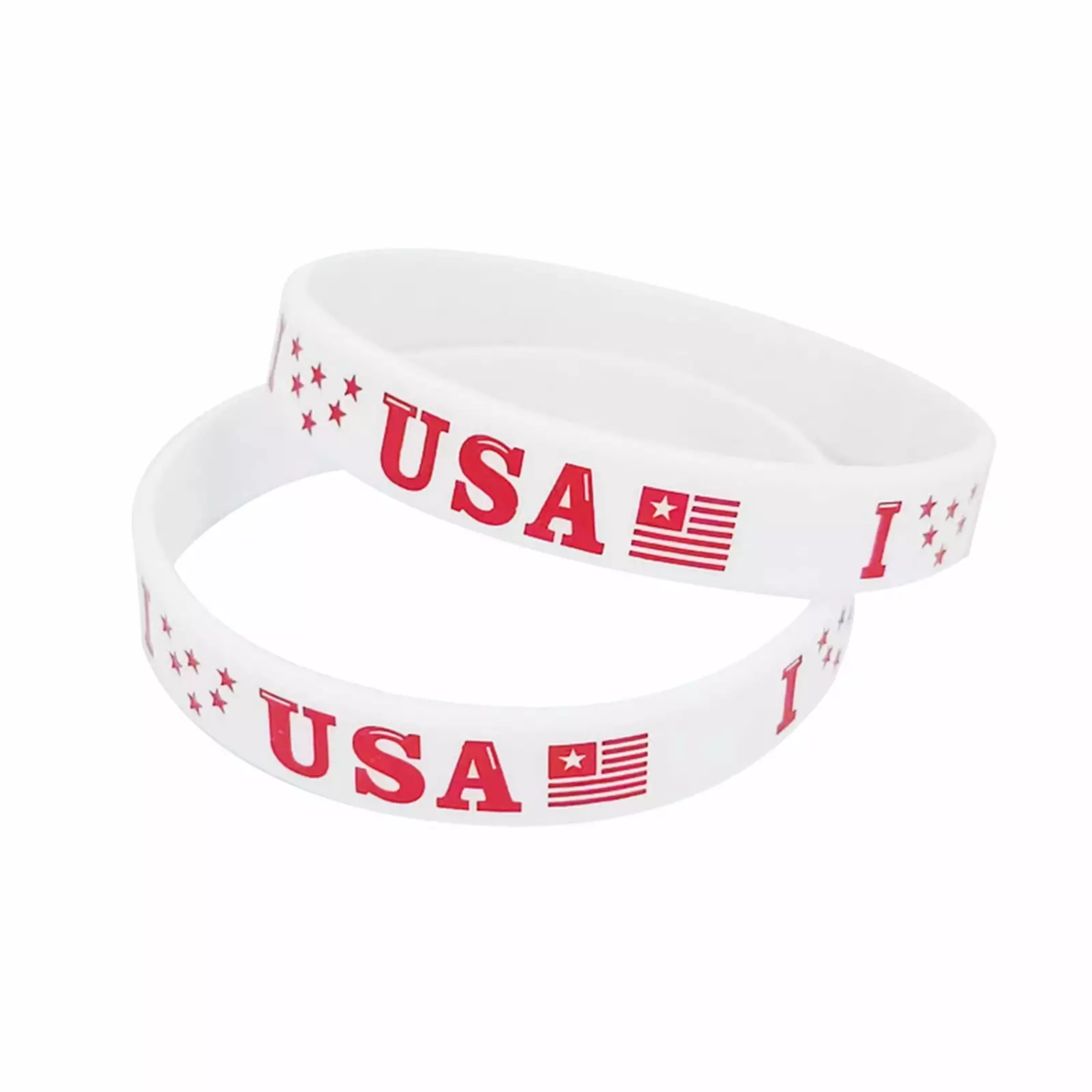 USYFAKGH Engraved American Flag Silicone Bracelet Men Veterans Day Memorial Day Patriotic Wristband