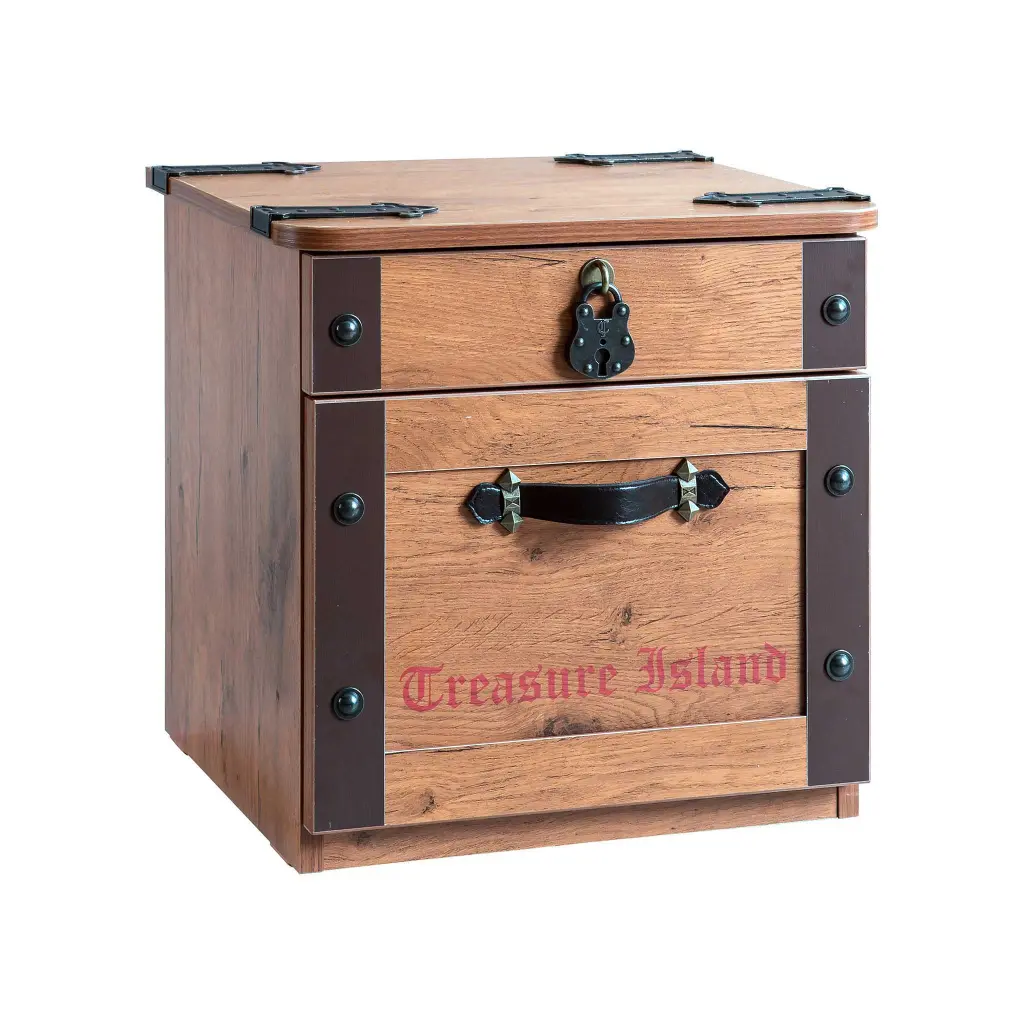 Ahoy Nightstand Brown Oak Finish Particle Board Bedroom atlas kids furniture