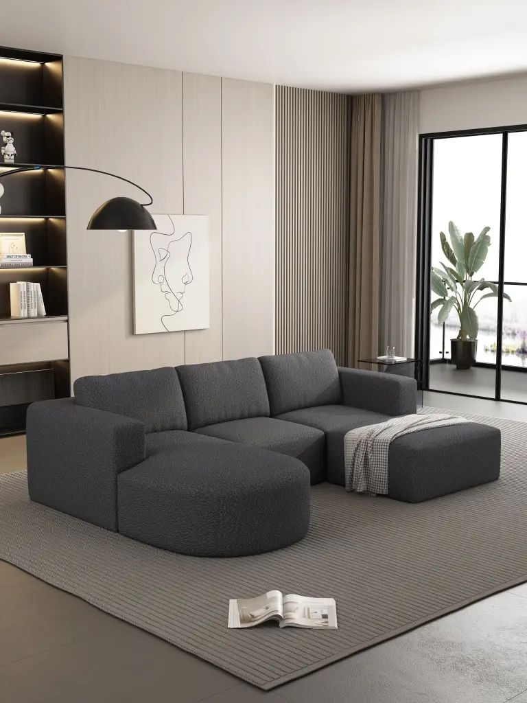 104.32x70.86 Modular Sectional Sofa Sleeper Couch Reversible Chaise rnb