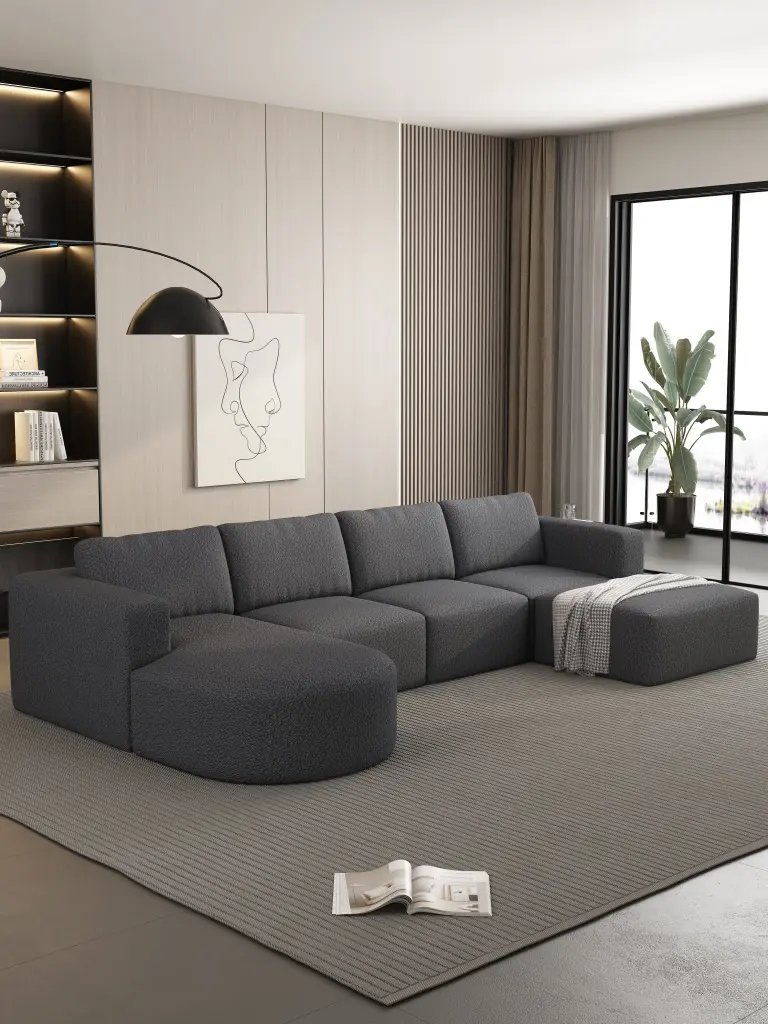 133.84x70.86 Modular Sectional Sofa Sleeper Couch Reversible Chaise rnb