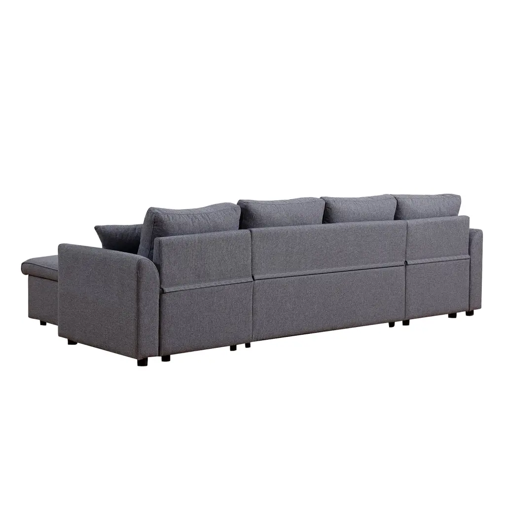 Artemax U Influence Pull Out Sleeper Sectional Sofa Double Storage Space rnb