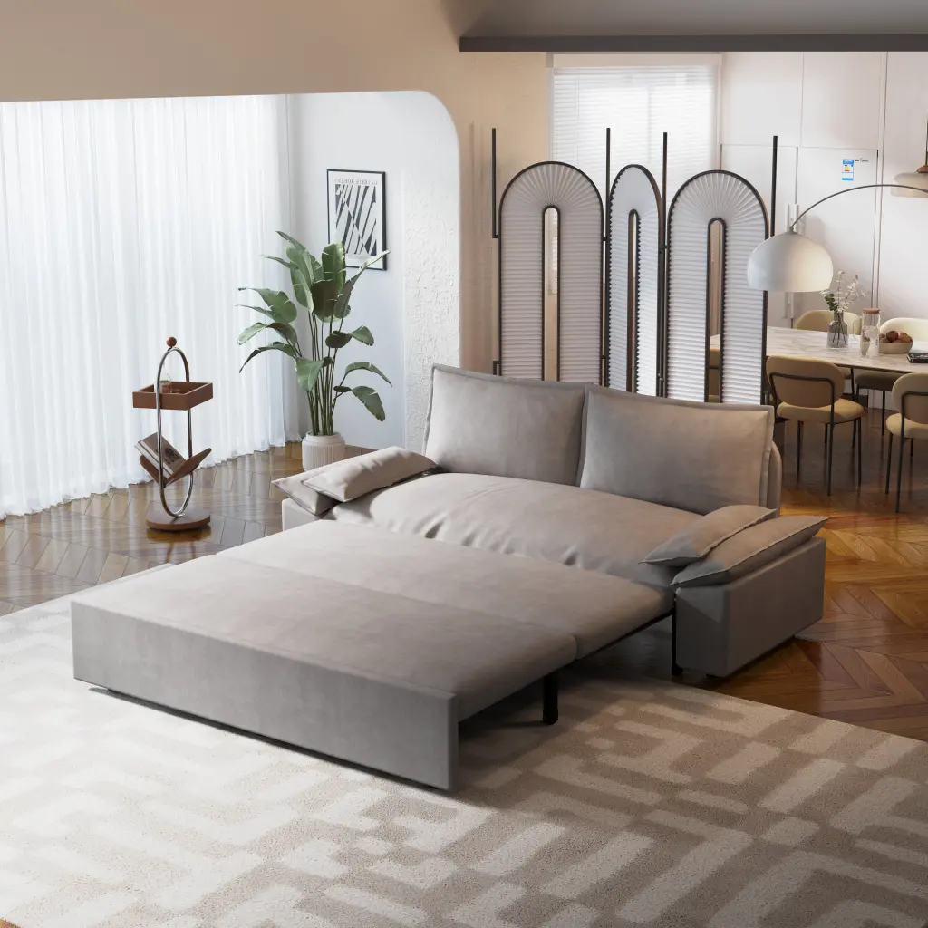 70.1 Inch Queen Pull Out Sofa Bed 3 1 Convertible Sleeper Sofa 2 Pillows bobby furniture