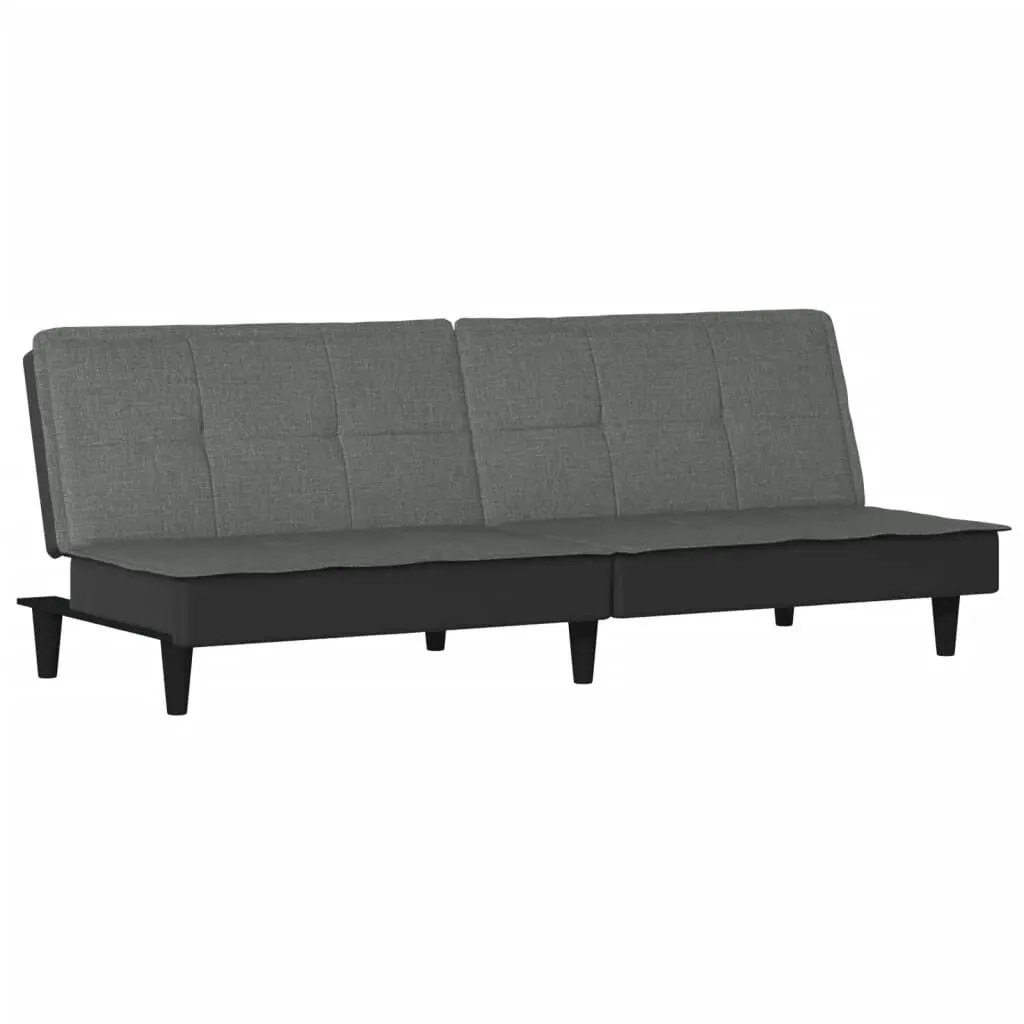Dark Gray Fabric Sofa Bed Convertible Sleeper Modern Space Saving Design