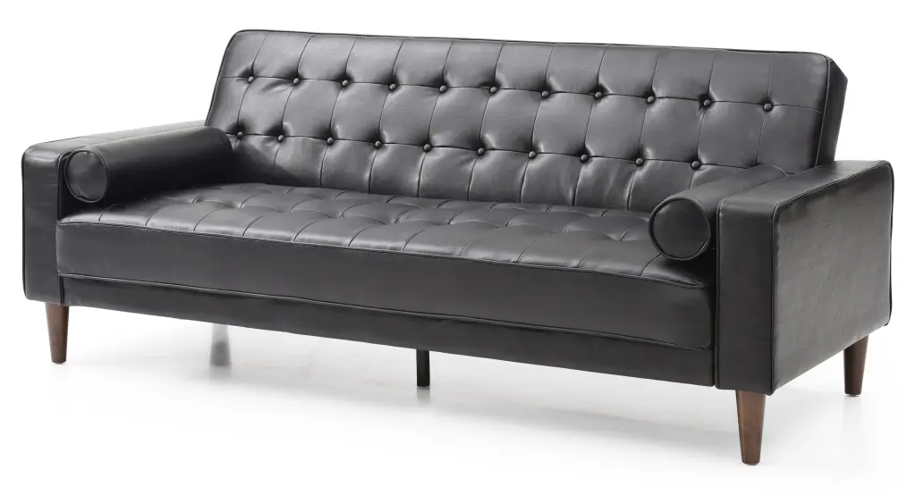 Andrews G843A S Sofa Bed Black Foam PU Convertible Couch Small Spaces glory furniture