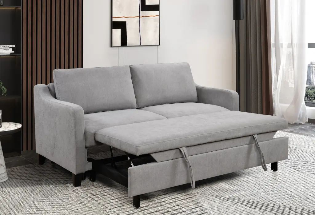 69 Inch 3 1 Convertible Queen Sleeper Sofa Bed Modern Material Loveseat happy home