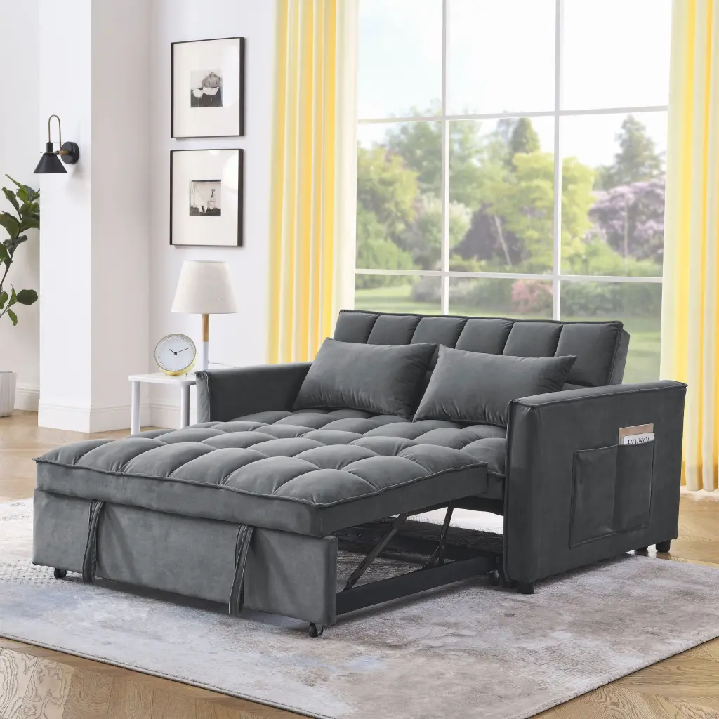Sleeper Sofa Convertible Sofa Recliner Bed 3 1 3 Position Adjustable Living Room Furniture lucky fortune
