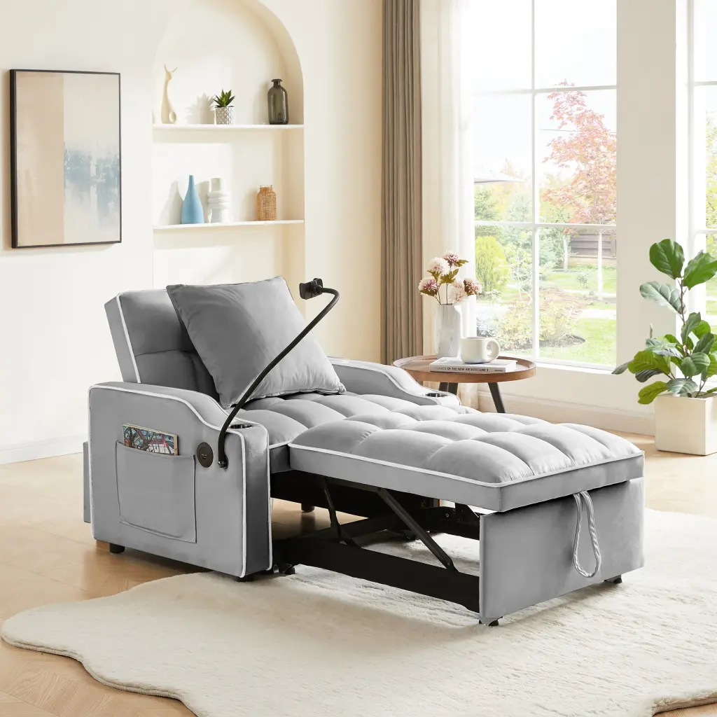 3 1 Sofa Bed Convertible Sleeper Chair Pull Out Customizable Sofa Bed one future