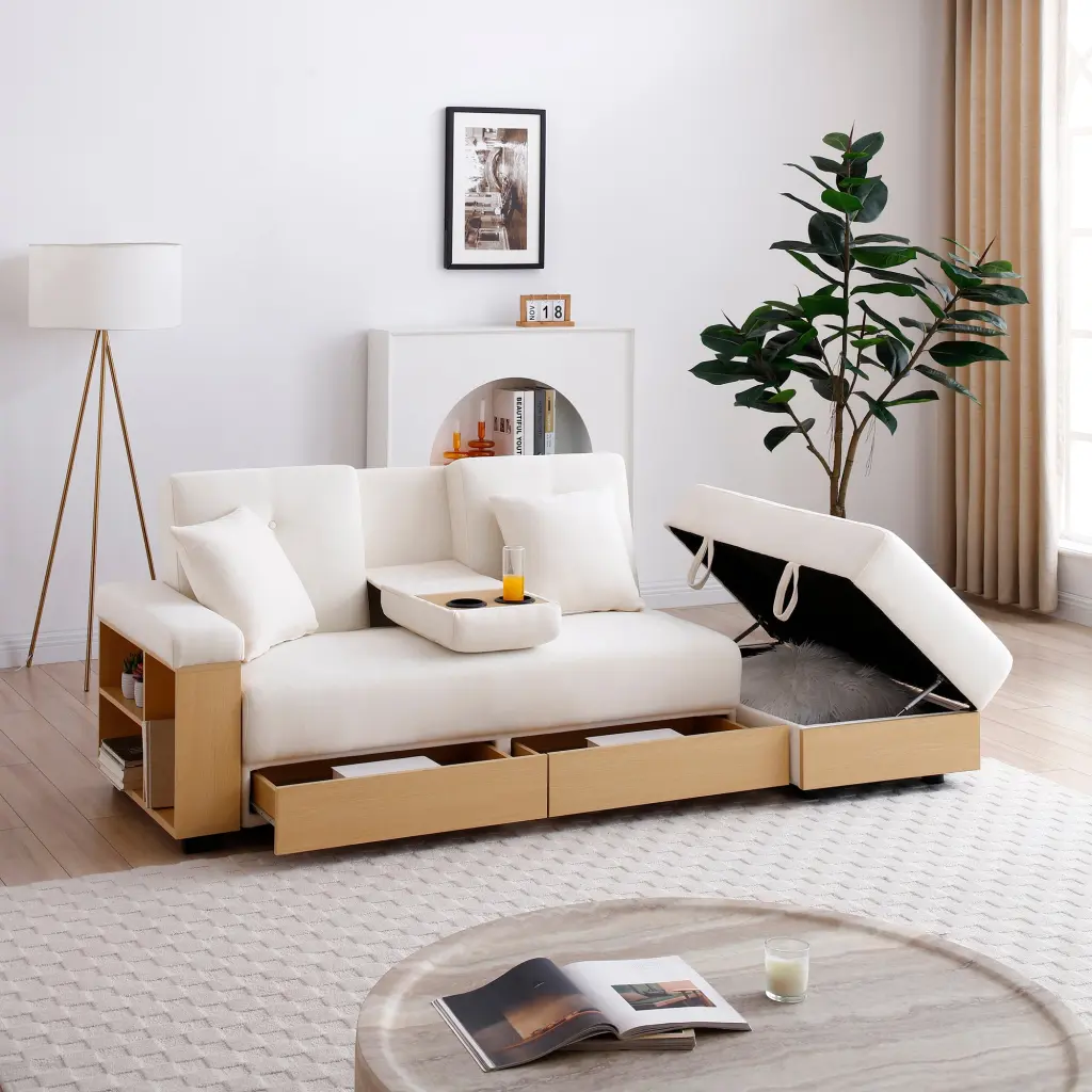 Convertible Sleeper Sofa Couch Multifunctional Double Folding Sofa Bed trusting furniture
