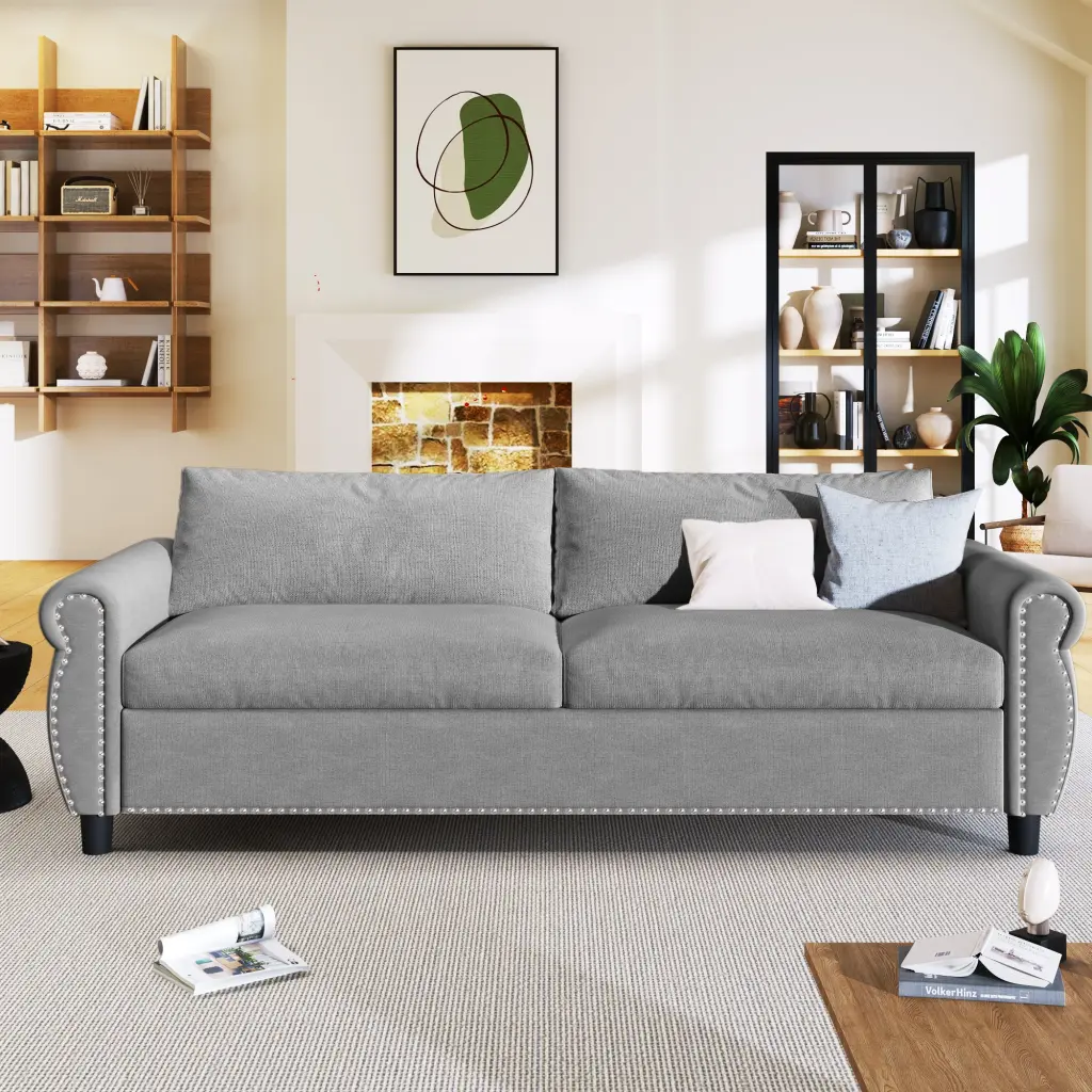 80.7 Inch 2 1 Sofa Bed Sleeper Large Memory Bedding 63x70.9x3 Inch u_style