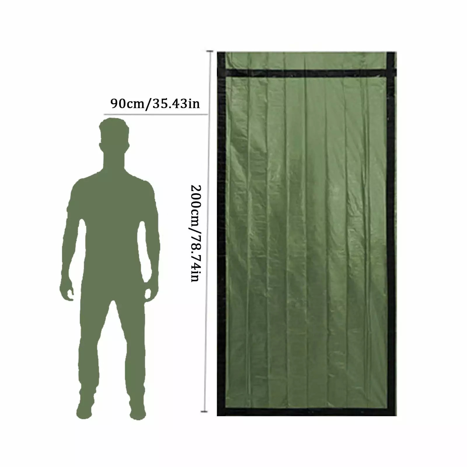 ZiSUGP Emergency Sleeping Bag Warm Waterproof Outdoor Survival Camping Hiking 4 Season