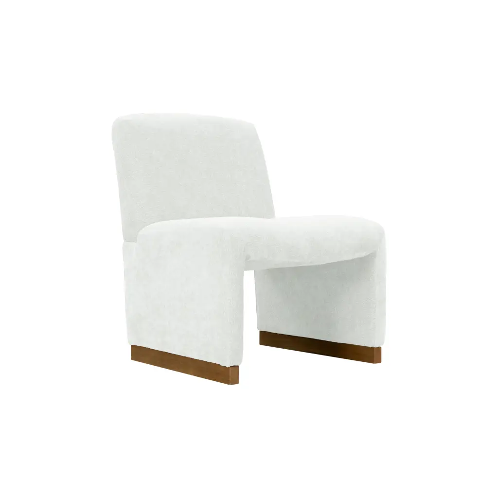 Comfy Upholstered Slipper Accent Chair Armless Wood Legs rnb