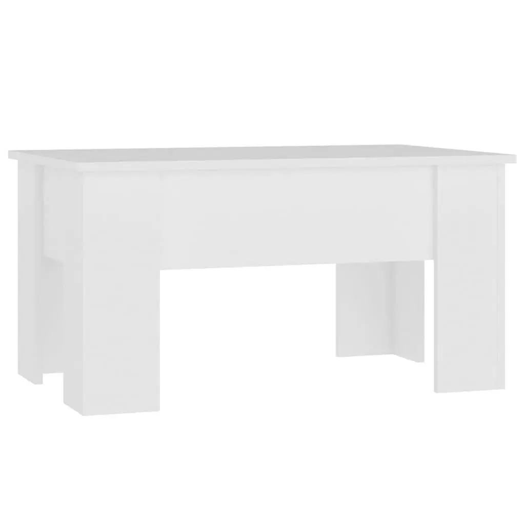 White Coffee Table 31.1x19.3x16.1 Inches Engineered Wood Compact