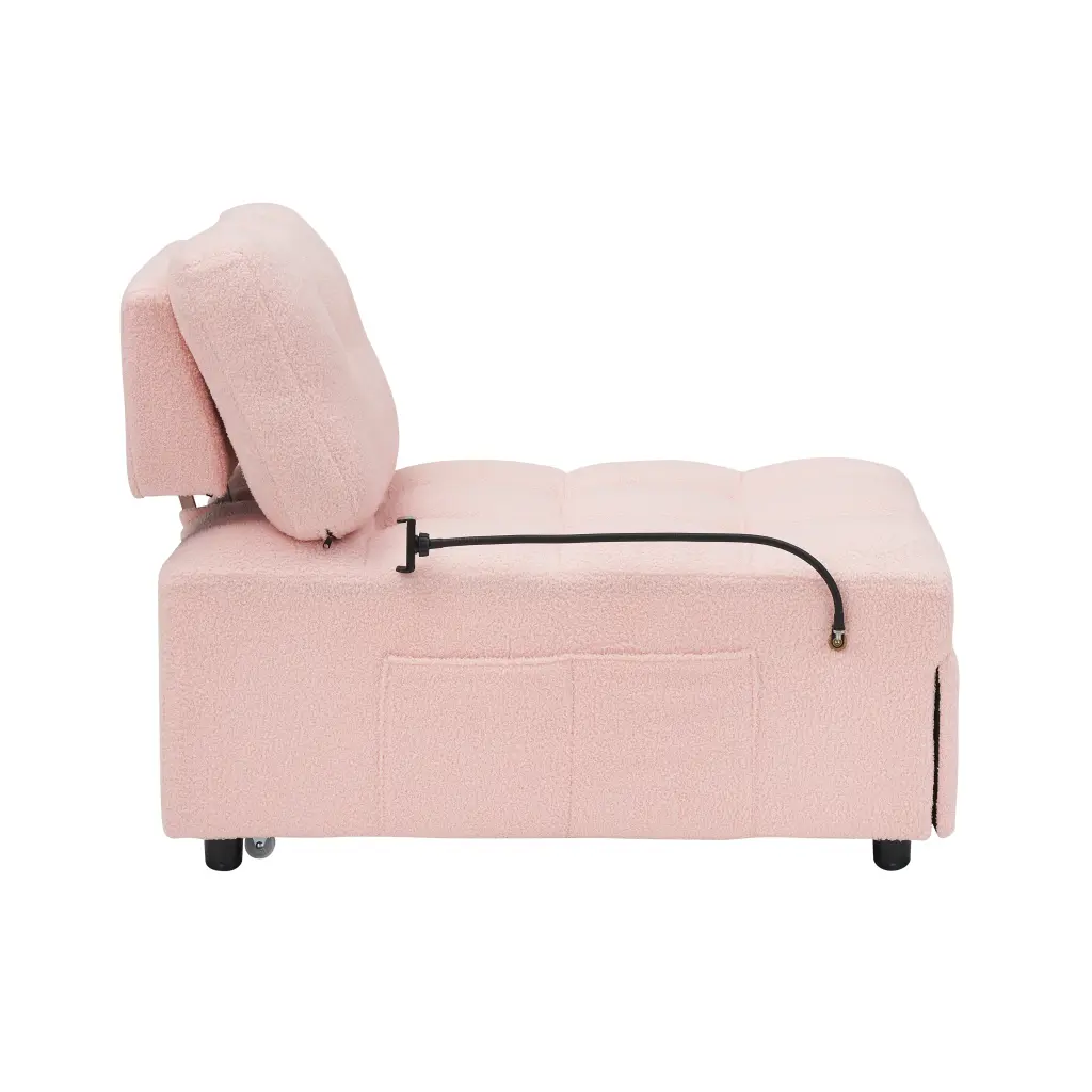 40.20 Inches Long Teddy Sofa Material Convertible Sofa Cum Bed Apartment Living fan chen furniture