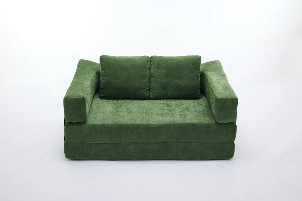 Modern Minimalist Fold Out Sofa Bed - Convertible Chair Floor Couch Small Spaces rnb