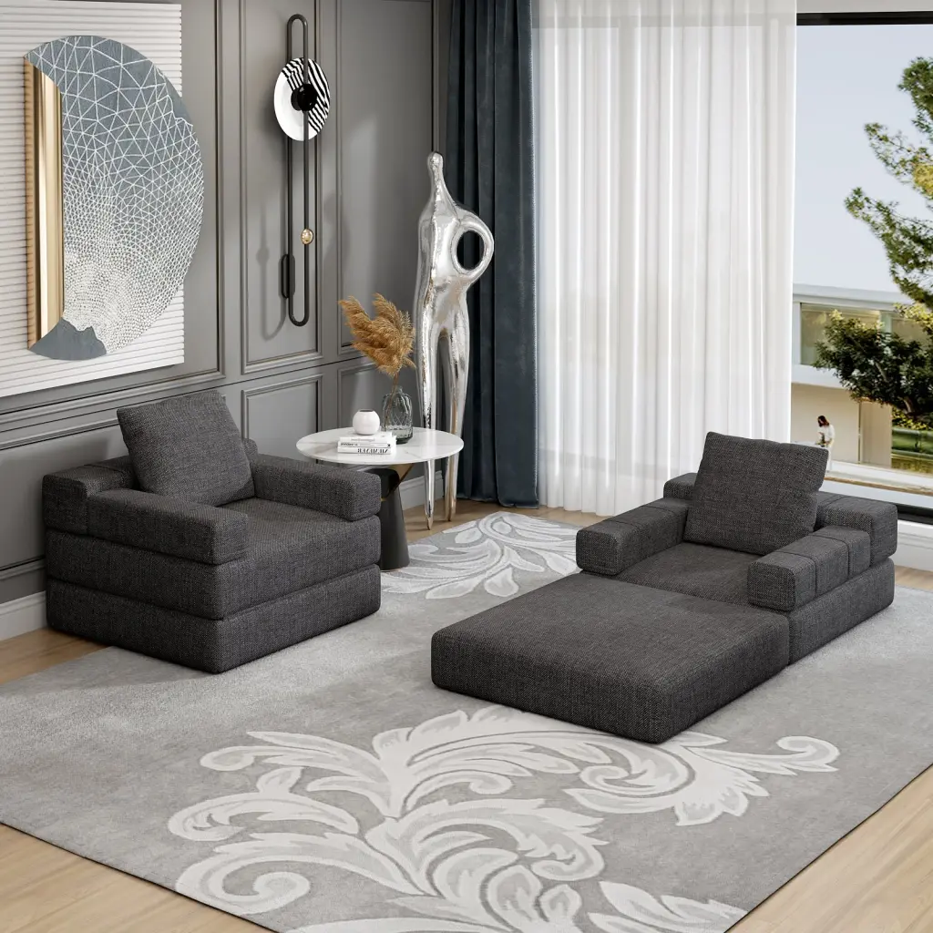 Single Sofa Chair Convertible to Sofa Bed Living Room w2113
