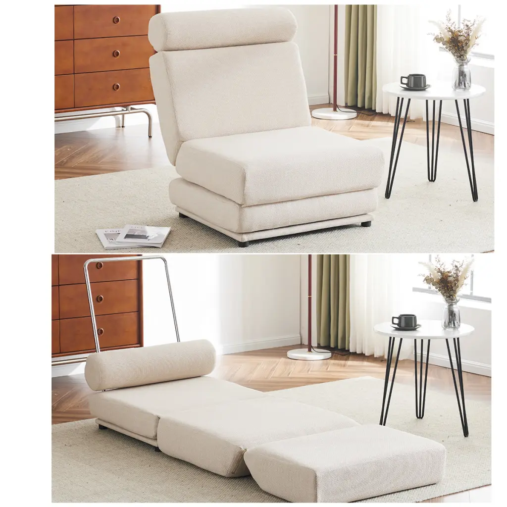 Collapsible Single Sofa Chair Pillow - Convertible Sofa Bed Travel and Small Spaces w2113