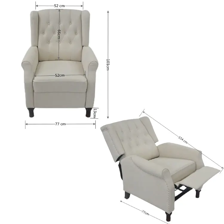 Redde Boo Label Recliner Sofa Light Gray Comfortable Soft Living Room redde boo co.- ltd w1183
