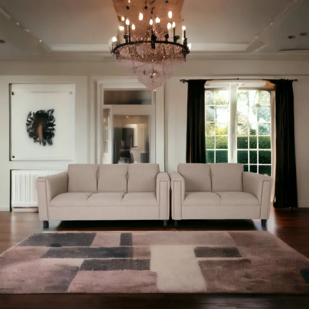 Modern Loveseat and Sofa Set Living Room Decor american-made seating