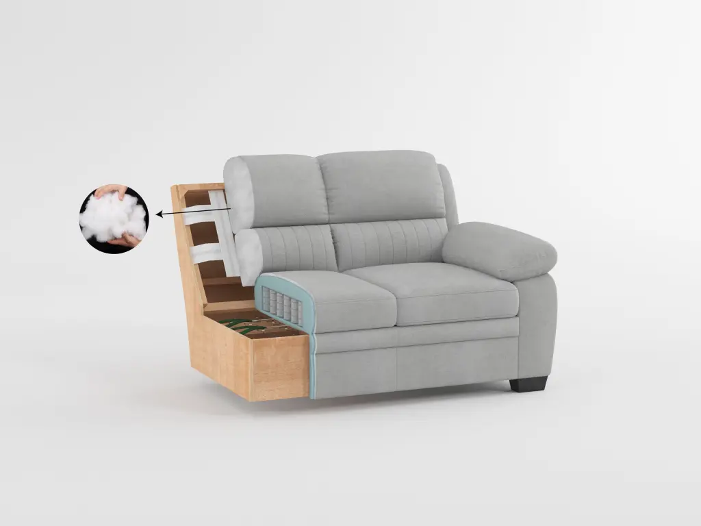 Modern Living Room 3Pc Sofa Set Plush Cozy Sofa Loveseat Chair Home Decor kanepe