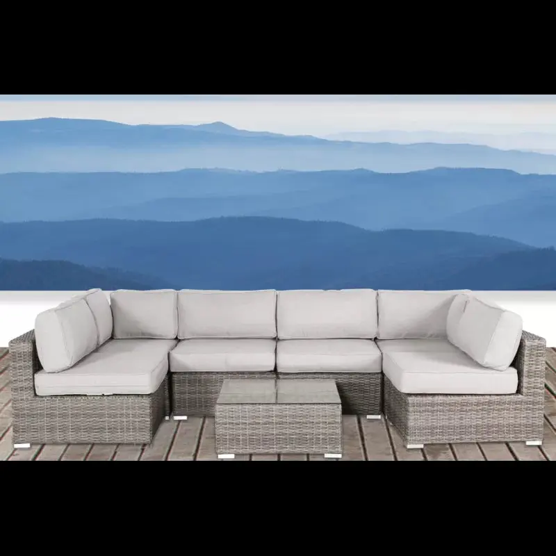 Fully Assembled Wicker Patio Sofa Set 4 Cushions - Outdoor Furniture lsi patio furniture