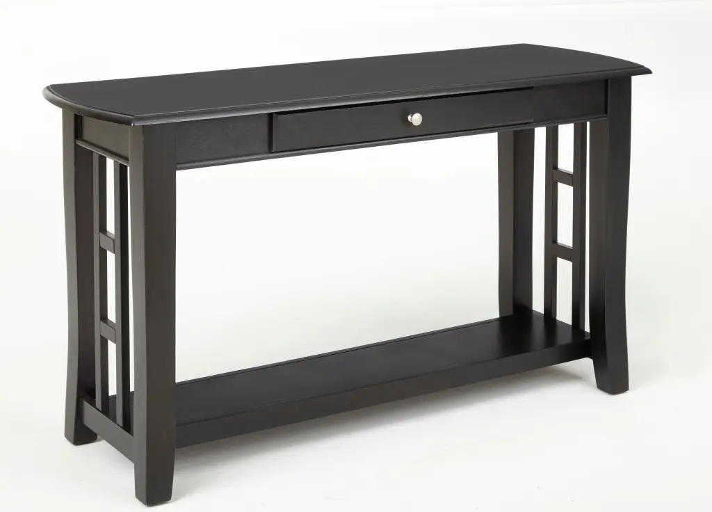 Cassidy Sofa Table Ebony Solid Timber Mdf Console Table steve silver furniture