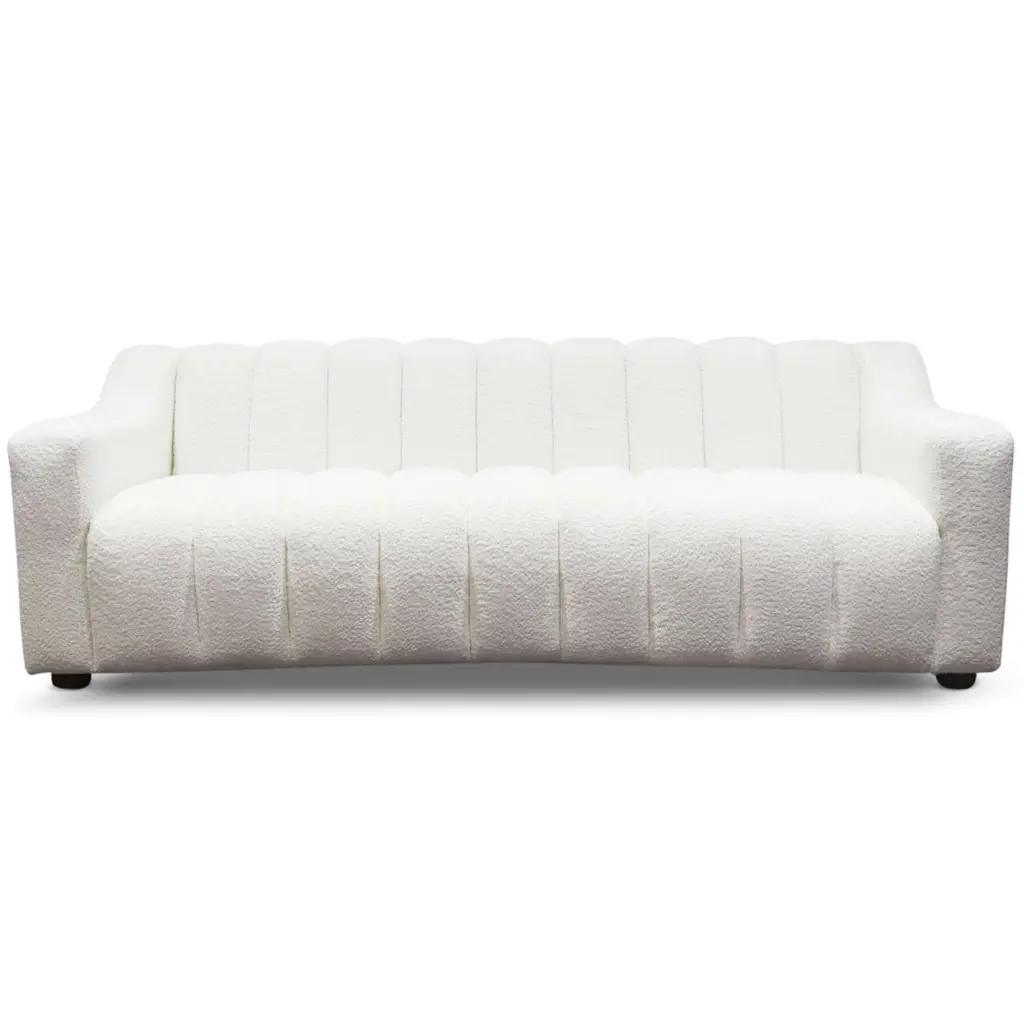 Marcus Premium Tight Back Cream Boucle Couch Creamy White Ivory W ashcroft furniture