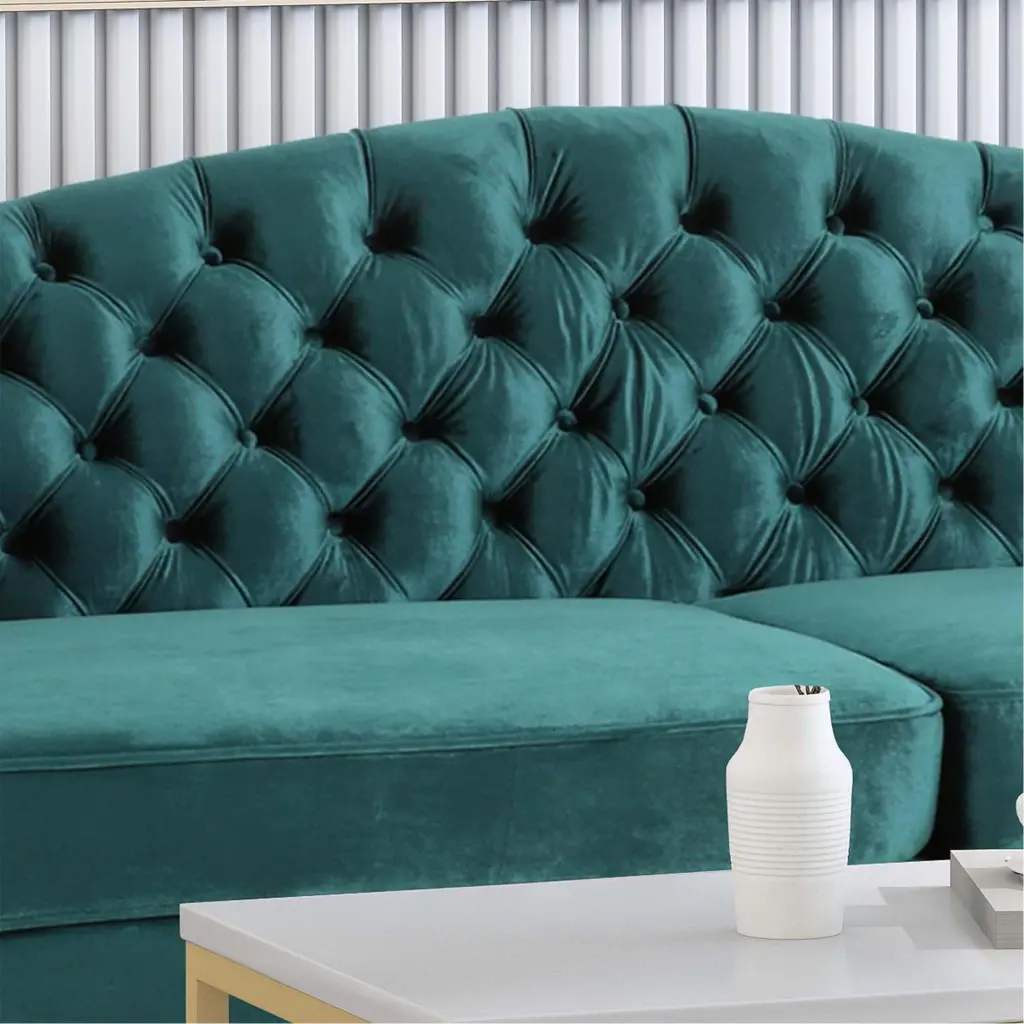 Mirod Comfy 3 Seat Sofa Wooden Legs Retro Style Living Room Couch nh-mirod