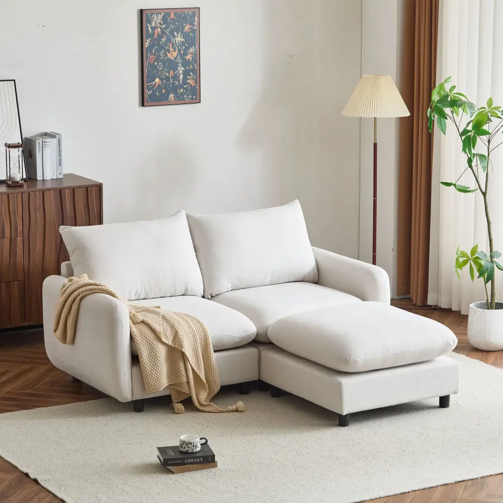 Oversize Modular Included Combination Sectional Sofa Couch Ottoman Living Room Storage