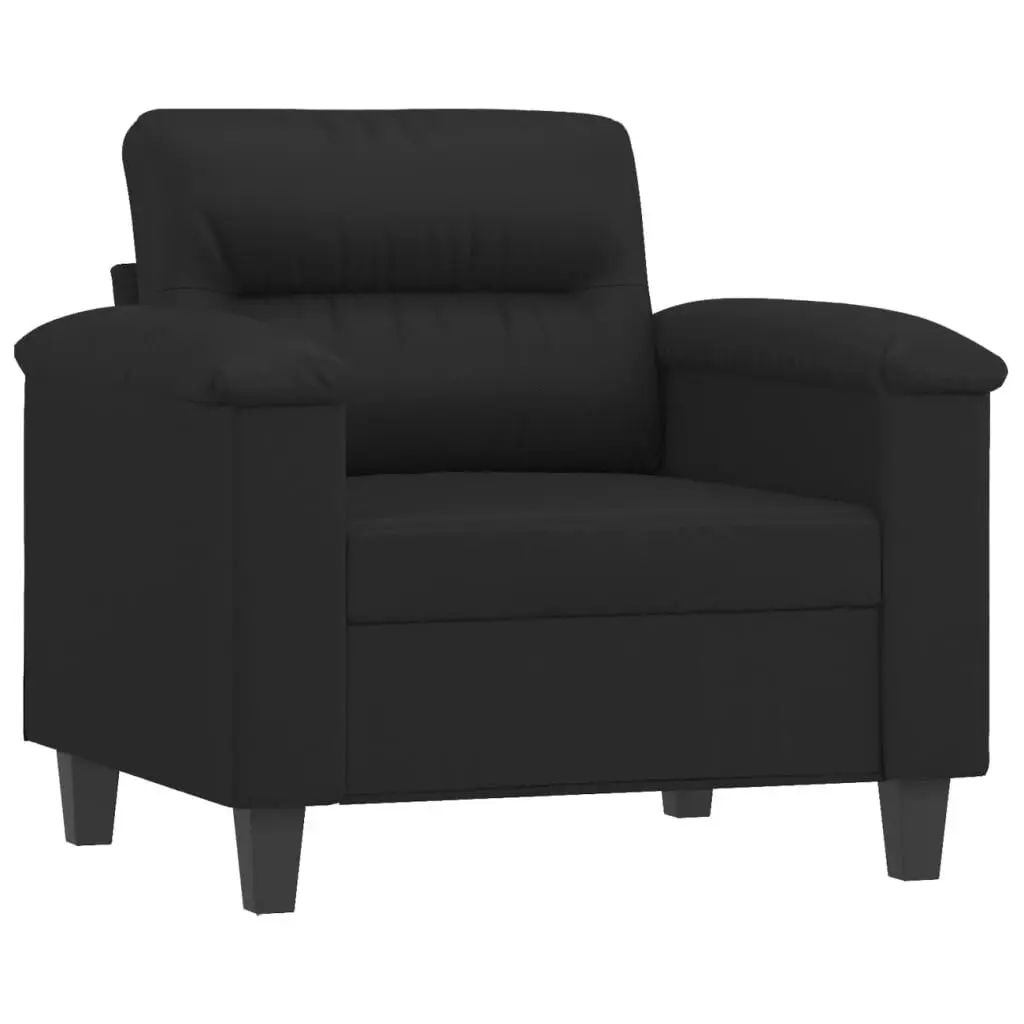 2-Seater Sofa Black 55.1 Inches Faux Leather Modern Loveseat