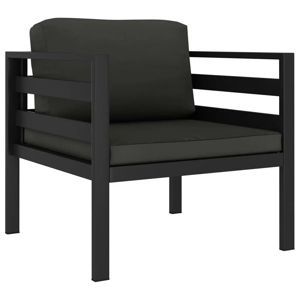 Anthracite Aluminum Single Sofa Comfortable Cushions