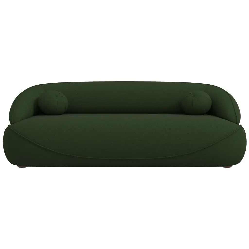 Andrew Dark Green Boucle Sofa Primary Living Space ashcroft furniture