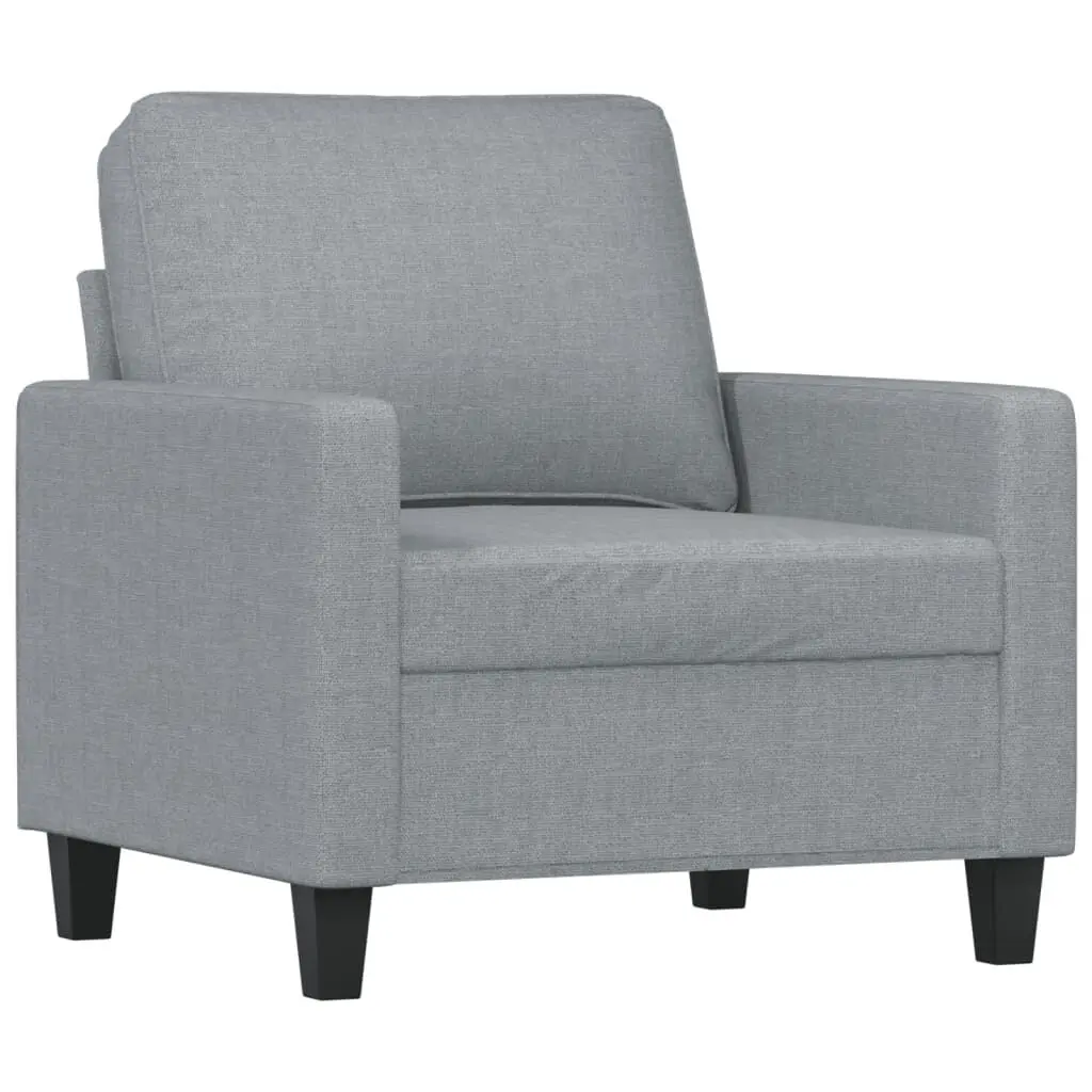Black Fabric 2-Seater Sofa 55.1 Inches Modern Loveseat