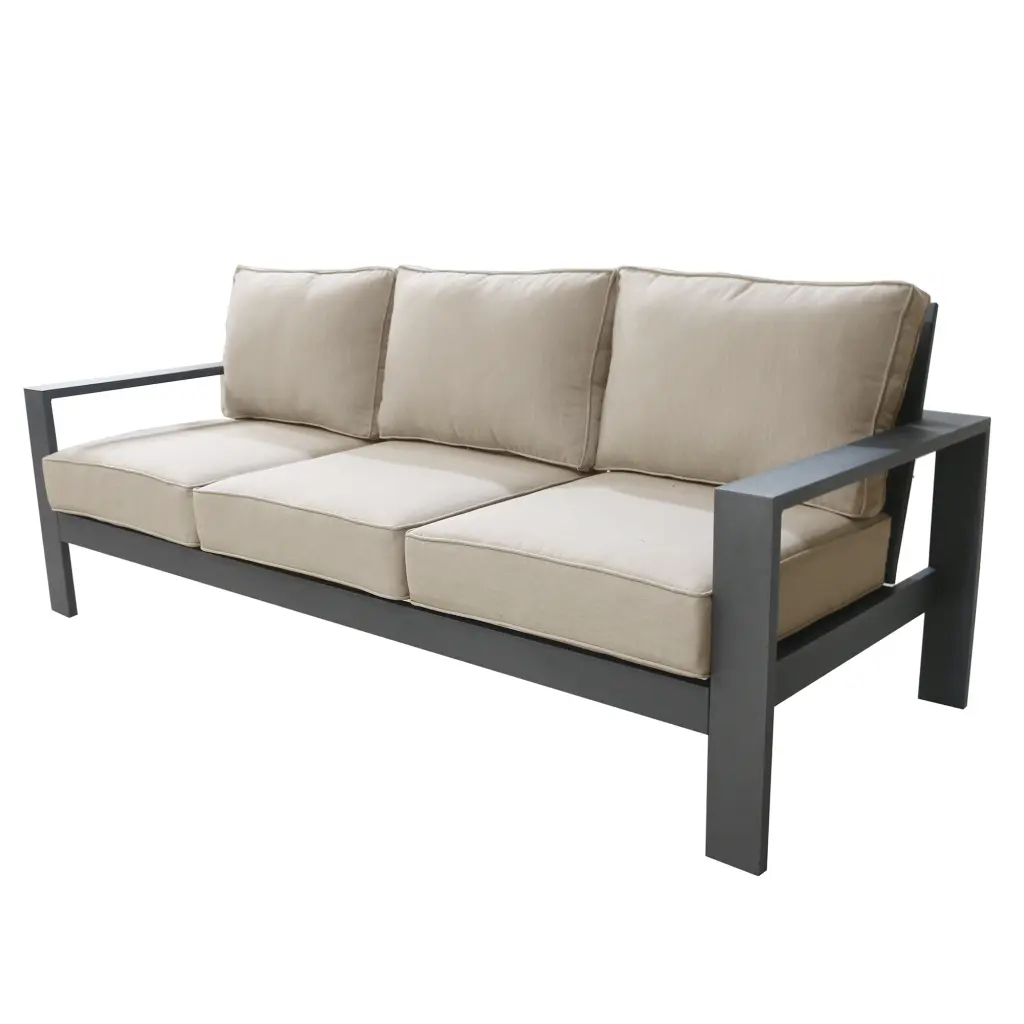 Powdered Pewter Sofa Aluminum Frame Living Room gathercraft